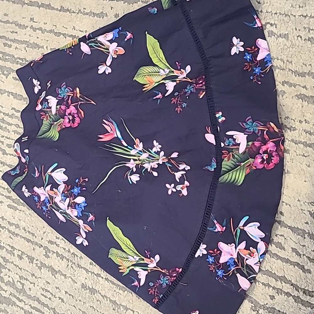Ted Baker London navy plio tropical oasis skirt - Picture 9 of 9